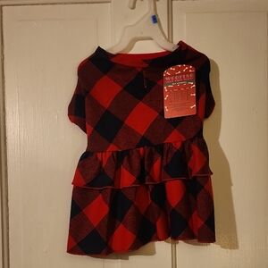 Red and Black Plaid Dog Dress
